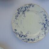 8 flat earthenware plates Creil and Montereau late nineteenth diam 23 cm