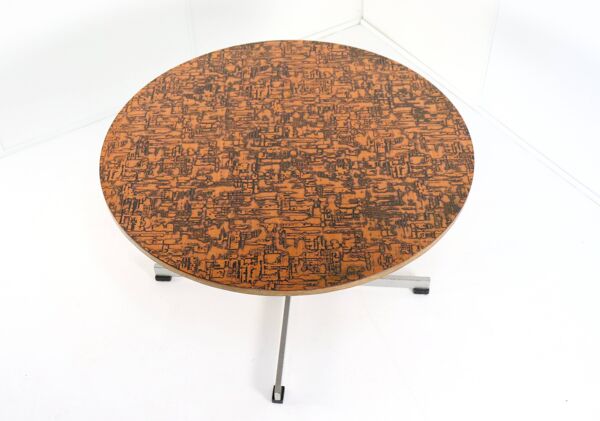 Table à manger ronde en cuivre