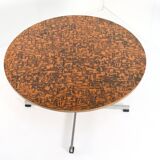 Round copper dining table