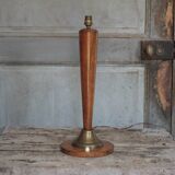 Art deco wooden lamp base, vintage wooden lamp, table lamp
