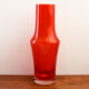 Vase rouge en verre par Riihimaki Finlande