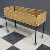 Wicker plant / flower stand 1960s