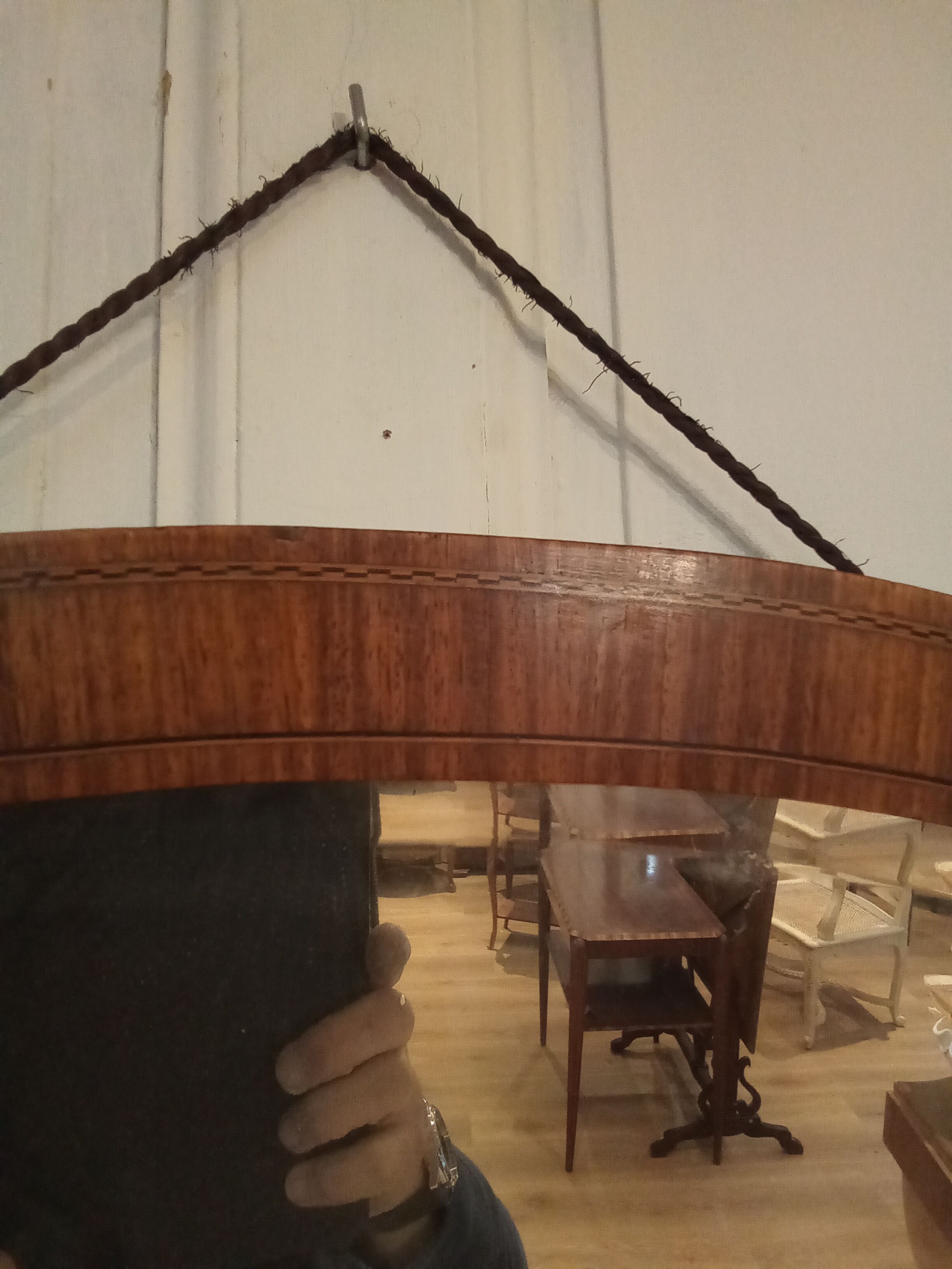 Art Deco oval mirror 75x44cm