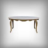 Marble and brass coffee table, Louis XV style – mid 20th century