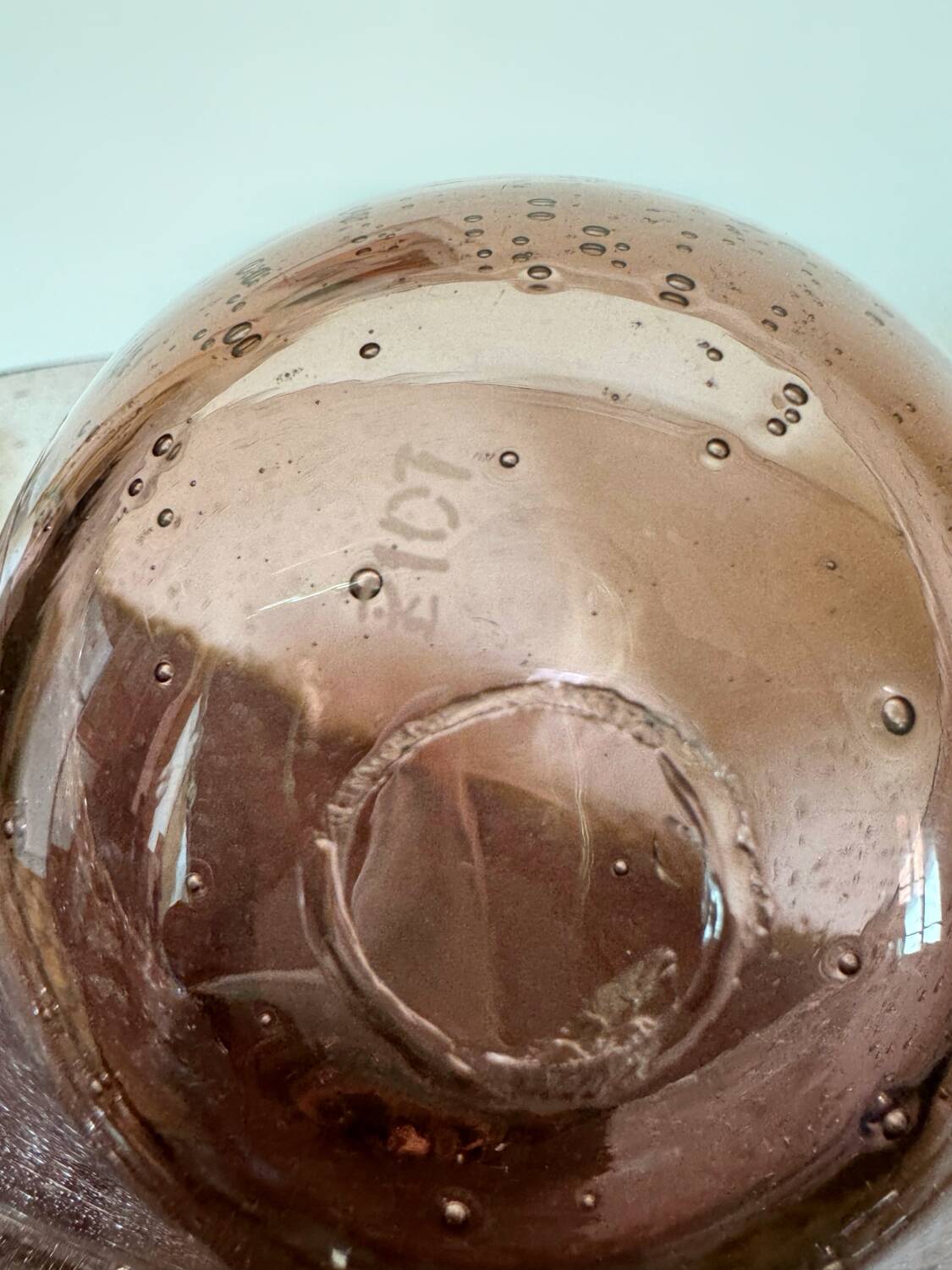 Old Biot blown glass punch set