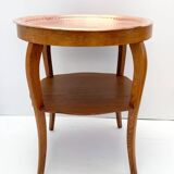 Art Deco Copper, Oak Side Table 1930s