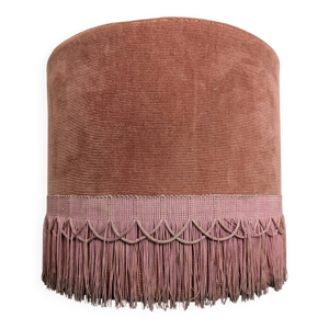 Pouf rond velours vieux
