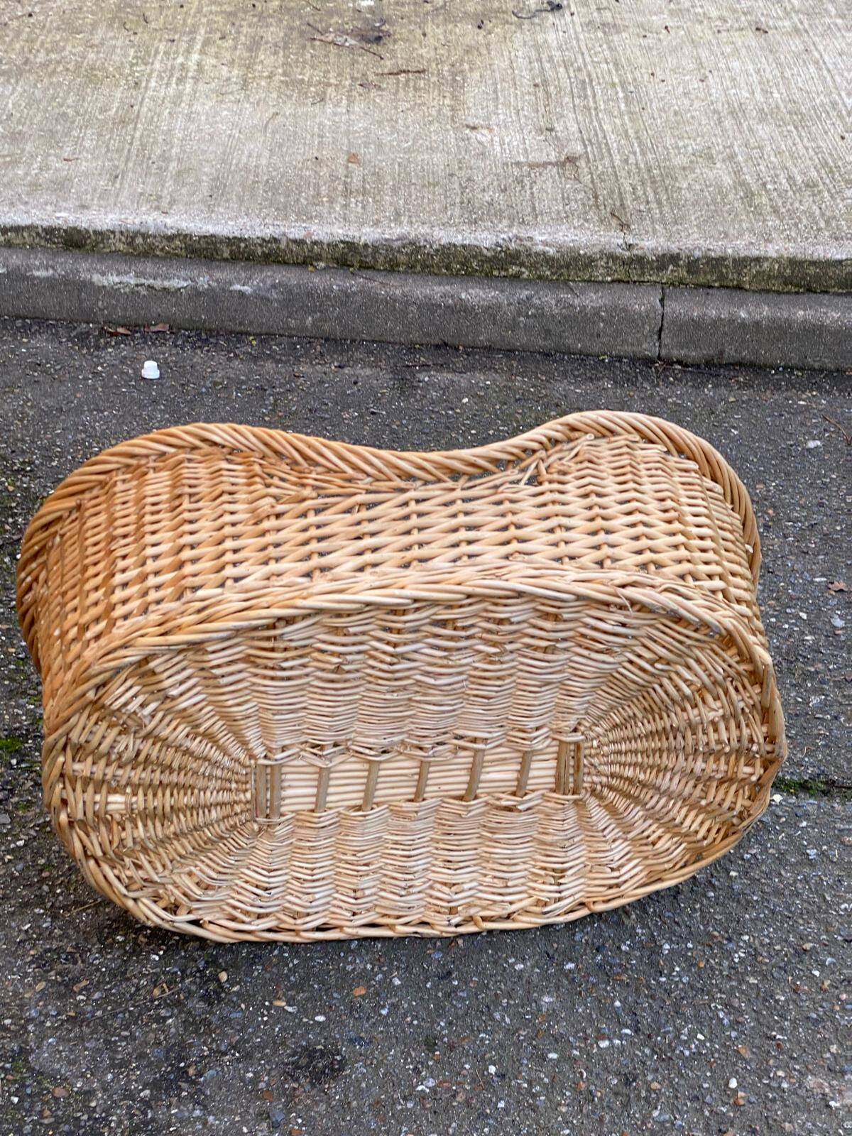 Vintage woven wicker basket
