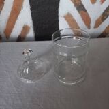 Transparent glass jar