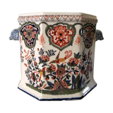 Cache pot faïence Desvres motif Rouen