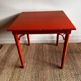 Wooden table resembling bamboo