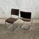 Paire de chaises chromées vintage 1970