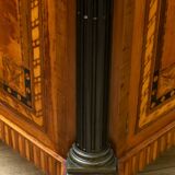 Napoleon III French Sideboard Inlaid with Geometric Floral Motifs, 1850