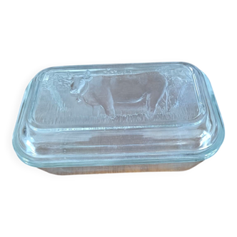 Dutalex Butter Dish. Cow Pattern