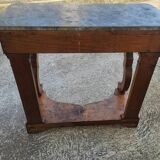 Empire restauration console with marble top in walnut from the 19th century