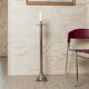 XXL vintage Art Deco candlestick - Chrome brass - Classic shape - Italy 1930s