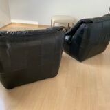 Leather sofa and armchairs