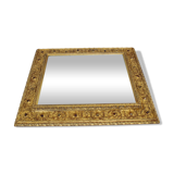 1940s Italian Mirror in Golden Wood Frame