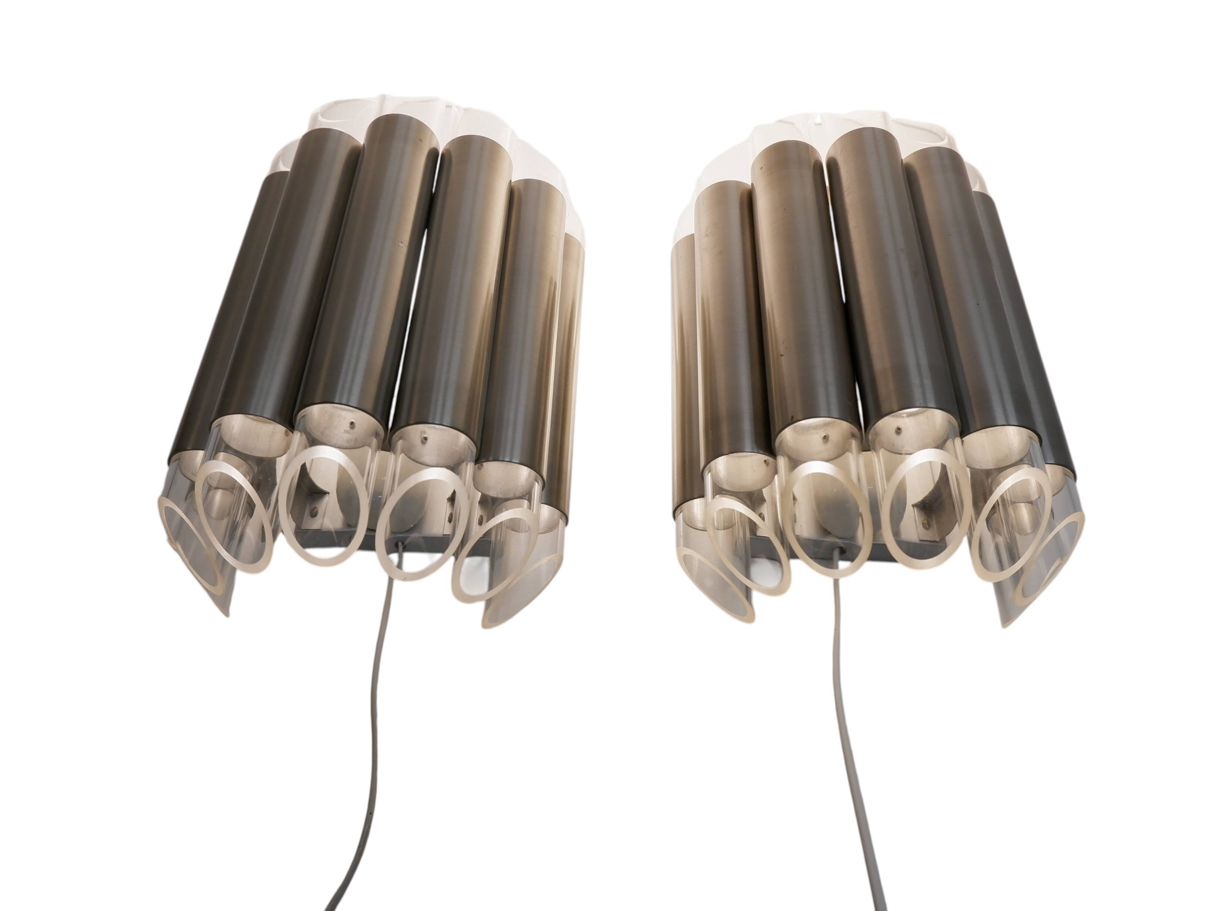 Set of 2 RAAK septiem wall lamps, 1960s