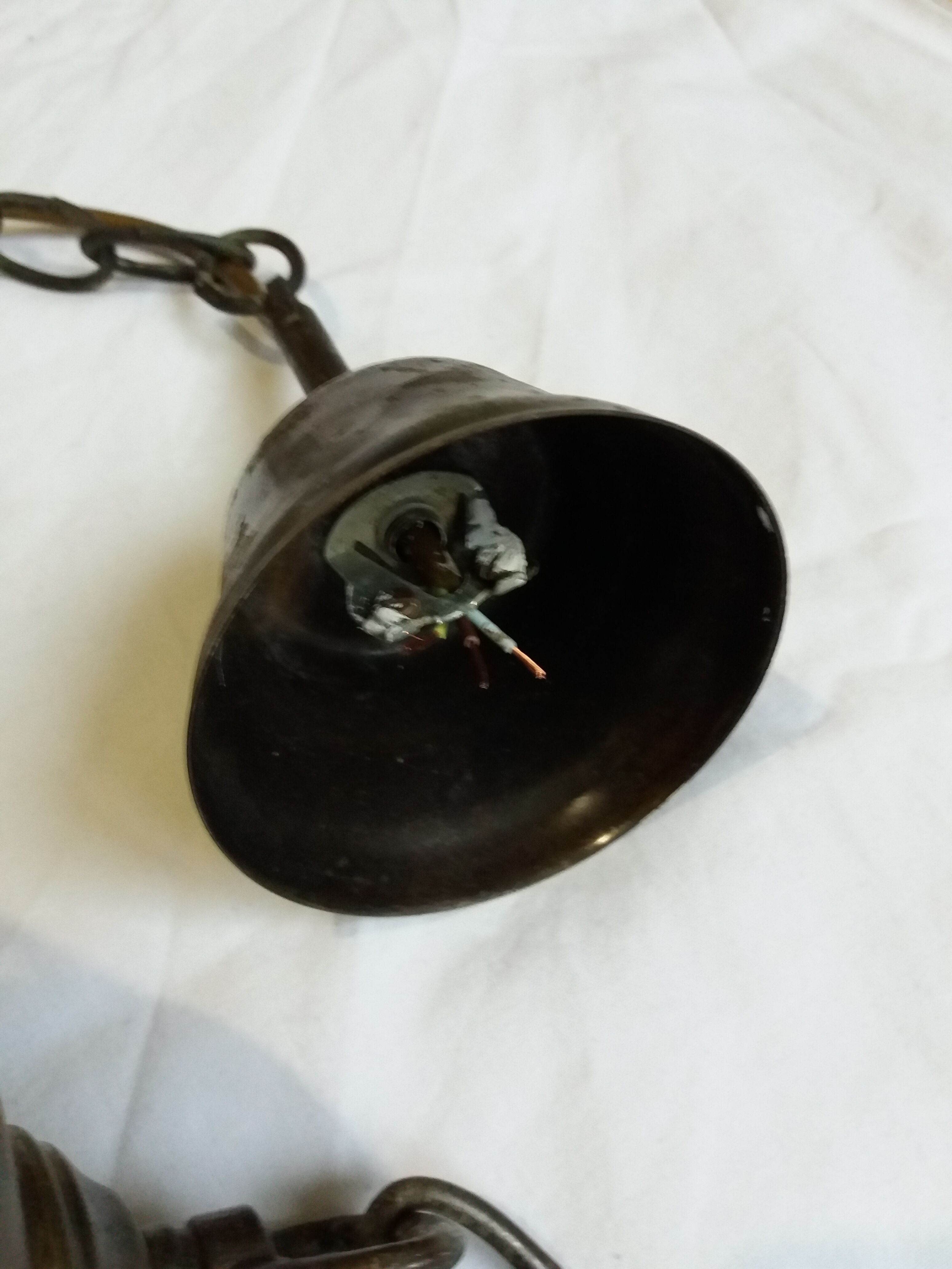 2 amber chiseled blown glass globe ball pendants