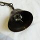2 amber chiseled blown glass globe ball pendants