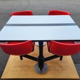 Modus table and 4 chairs Osvaldo Borsani by Tecno Italy 1970 Space Age