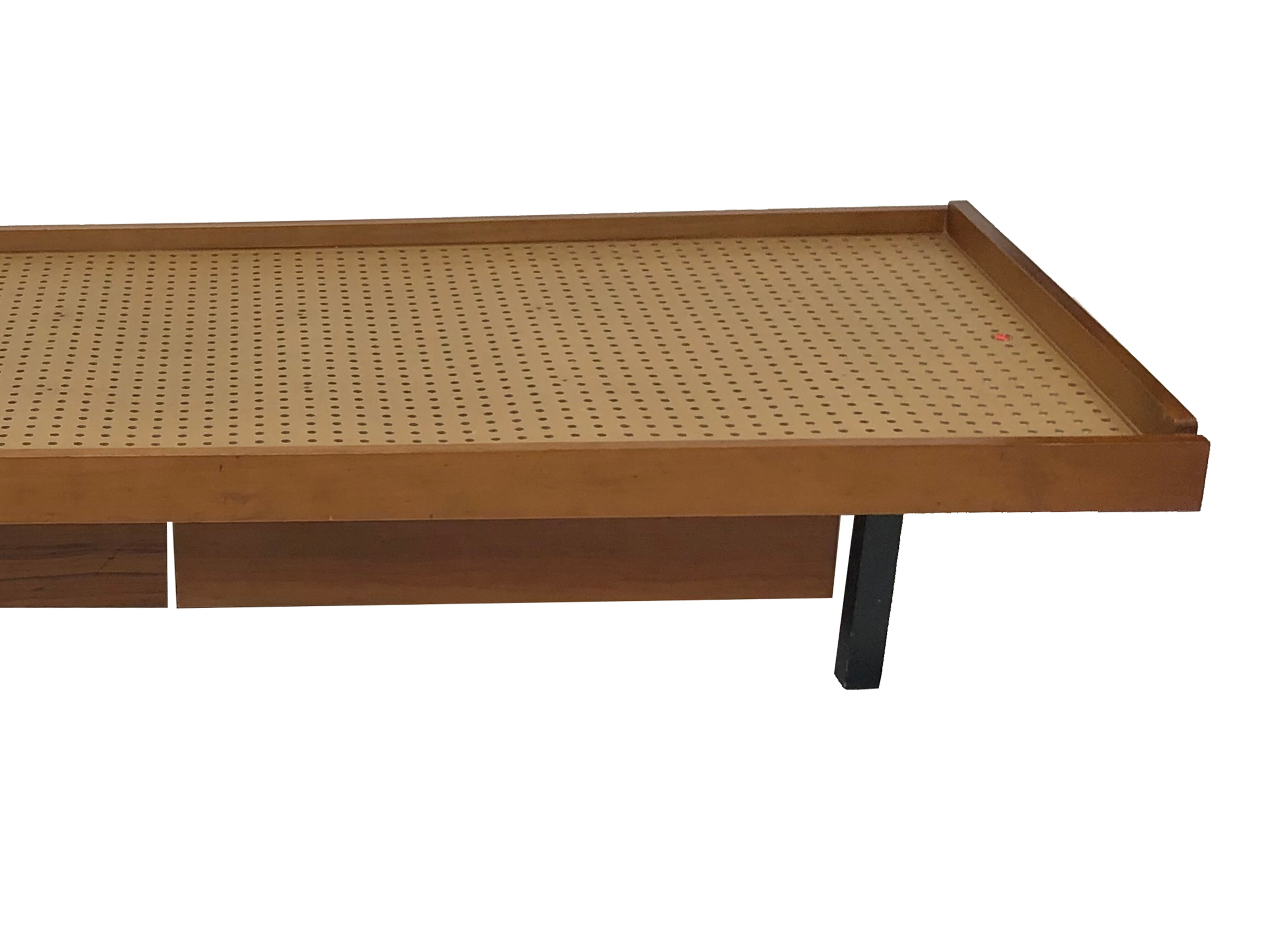 Vintage wooden bed with drawers, Netherlands, 1960