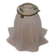 Tulip lampshade in frosted glass and brass, 1950s