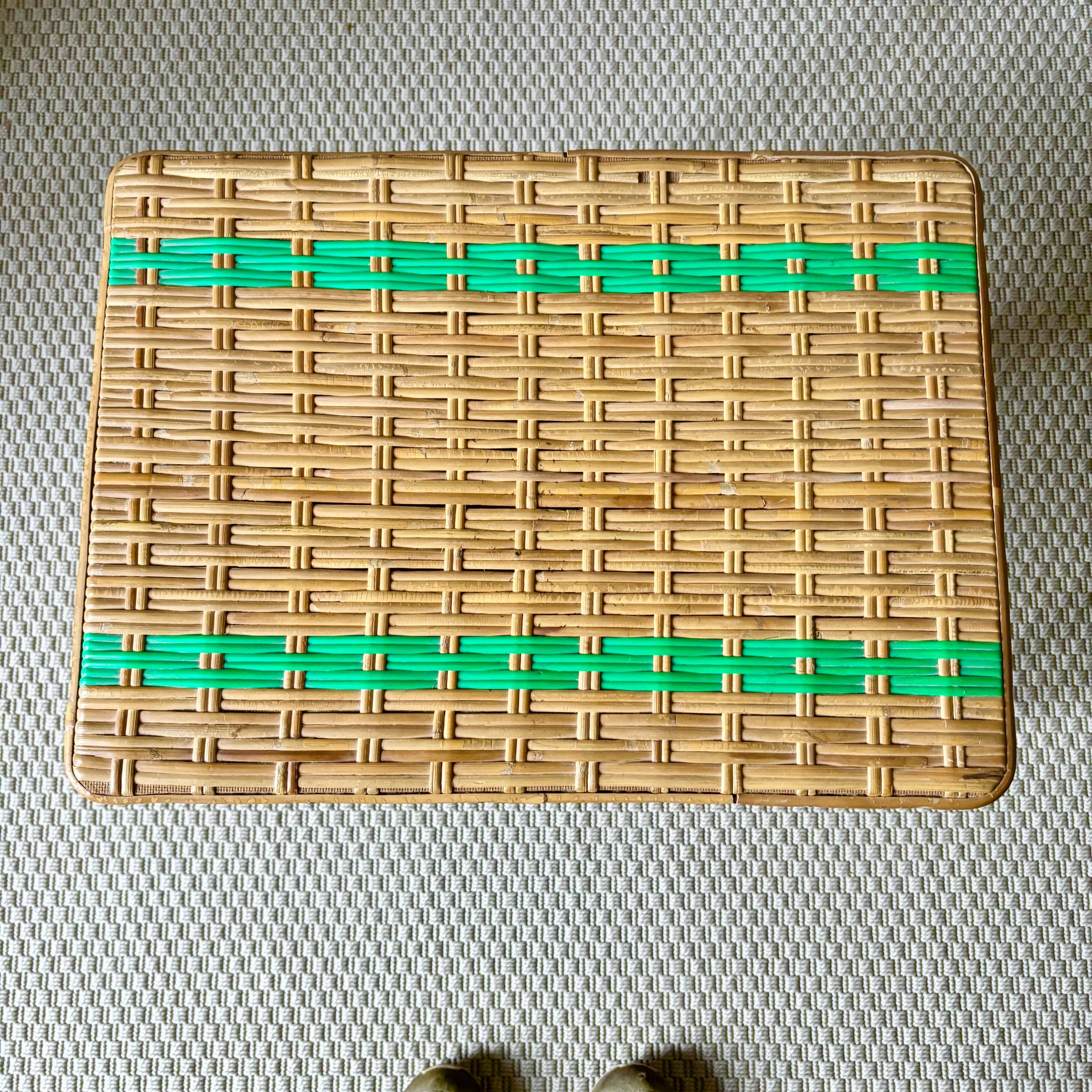 Vintage rattan coffee table