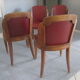 Suite 4 chaises gondole art déco 1950