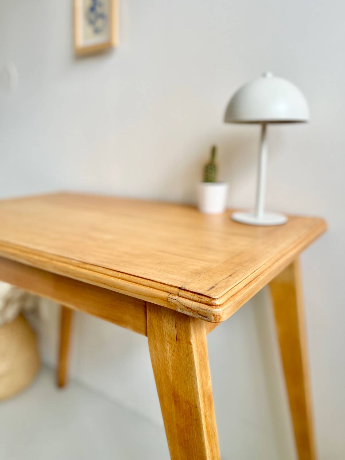 Table appointment / small desk with compass legs 1950