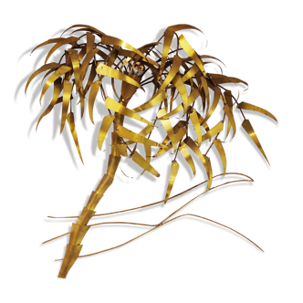 Palm tree wall light by Daniel D'Haeseleer, 1970s