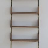 Étagère murale modulaire Art Déco sur supports en laiton, 1920-30