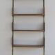 Art Deco modular wall shelf on brass brackets, 1920-30