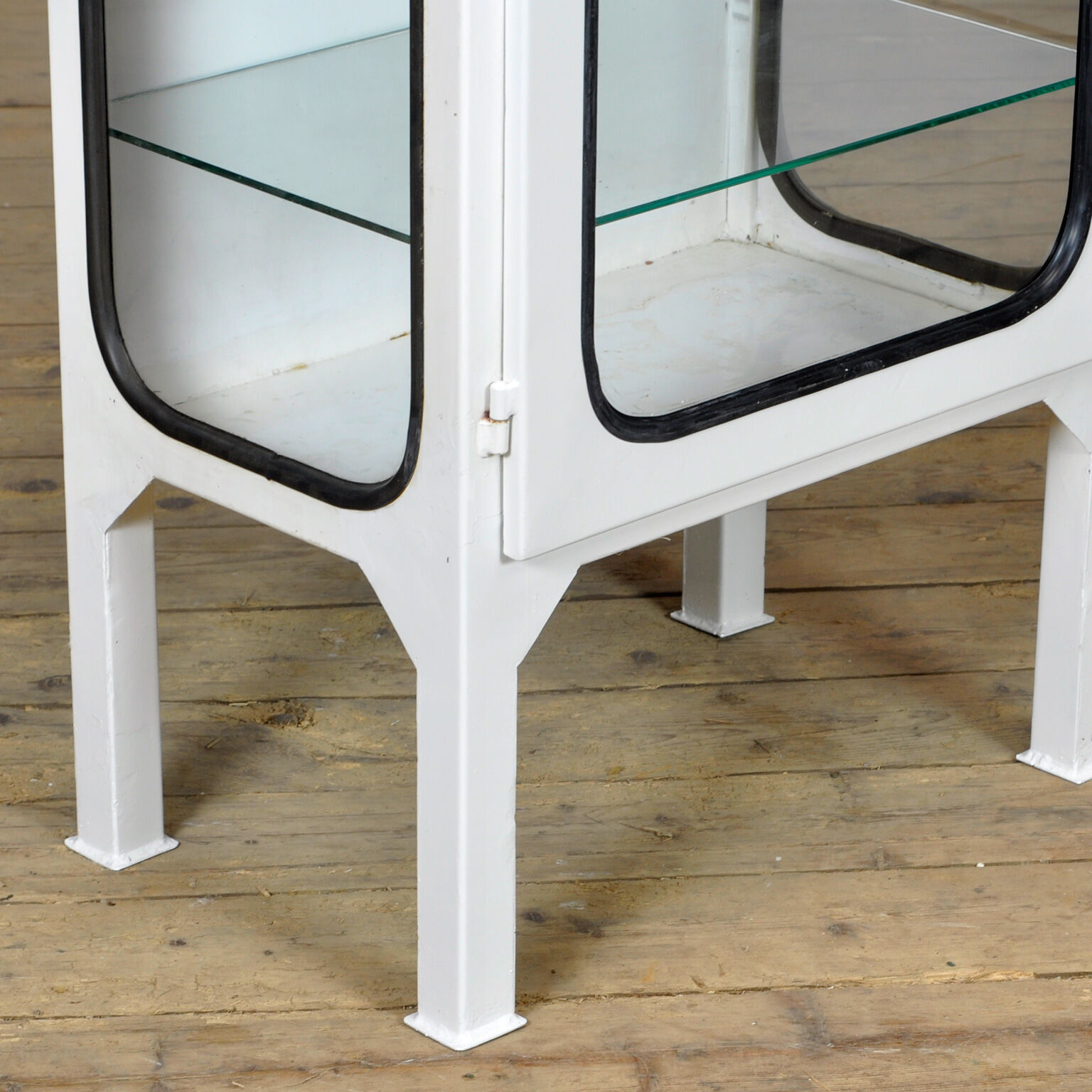 Vintage Iron And Glass Medical Cabinet, 1970s