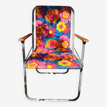 Chaise de jardin pliante seventies