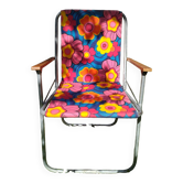 Chaise de jardin pliante seventies