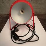 Table or wall lamp round in vintage red metal