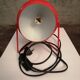 Table or wall lamp round in vintage red metal