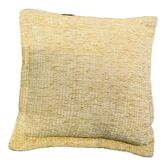 Coussin velours moutarde