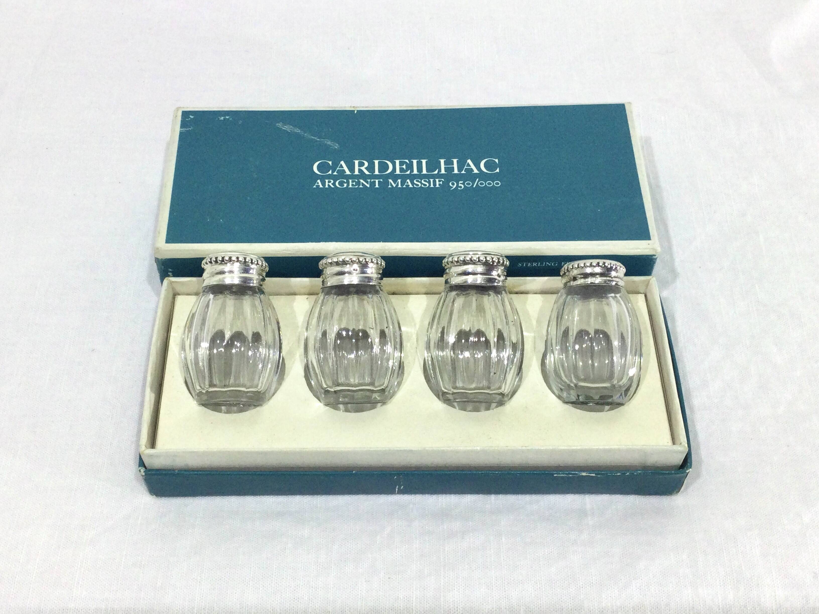 Cardeilhac – 4 solid silver salt shakers