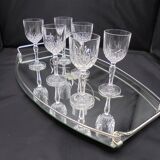 Suite of 6 small Crystal glasses