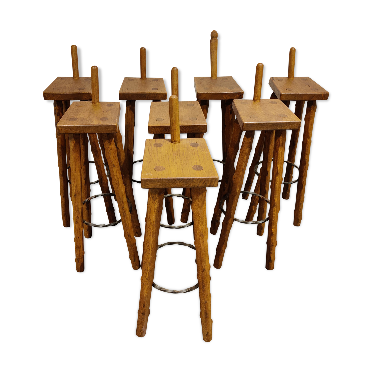 Mid century brutalist bar stools, 1950