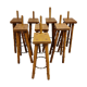 Mid century brutalist bar stools, 1950