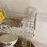 Openwork metal shelf