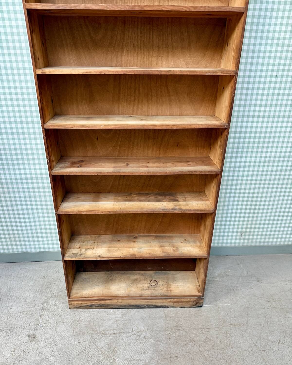 Large vintage wooden bookcase
