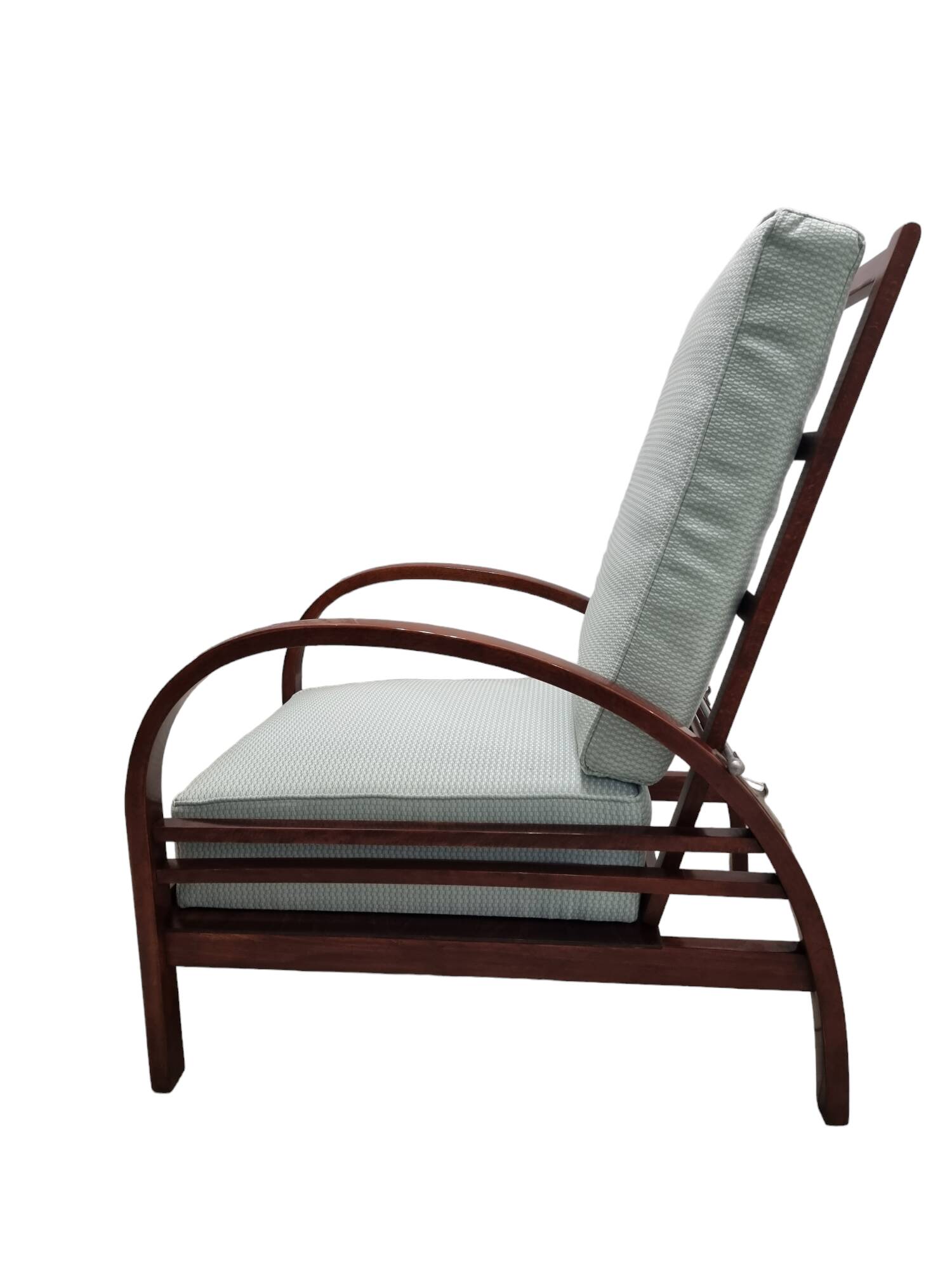 Art deco armchair with adjustable backrest, Halabala style