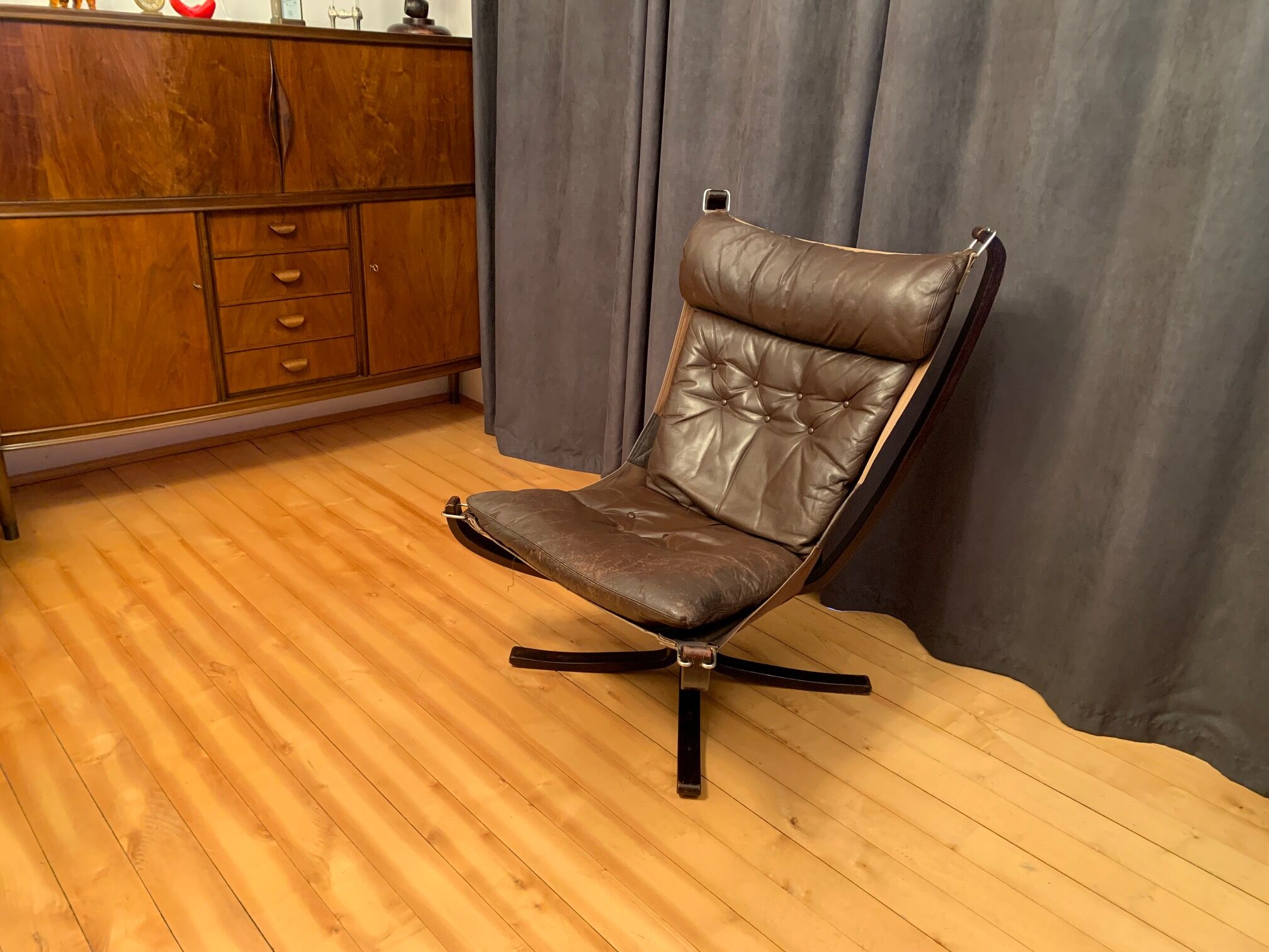 Falcon armchair designed by Sigurd Ressell, Vatne Möbler, Norway, 1970s