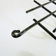 Black metal floor key wall patère with 6 hooks. Year 80-90