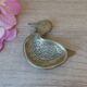 Small carved brass duck ashtray, duck pocket ashtray